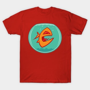 Angry Goldfish Cartoon T-Shirt